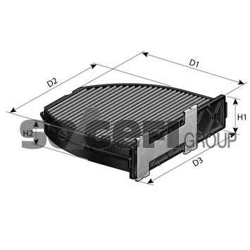 Фильтр салона MB GLK-class (X204) 08- (угольный)