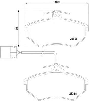 Комплект тормозных колодок, дисковый тормоз
