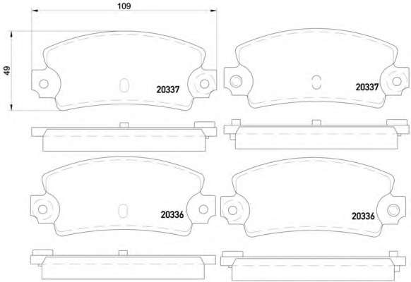 Комплект тормозных колодок, дисковый тормоз