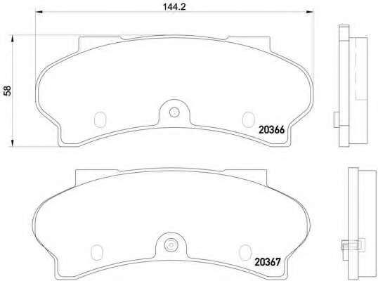 Комплект тормозных колодок, дисковый тормоз