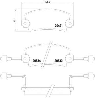 Комплект тормозных колодок, дисковый тормоз