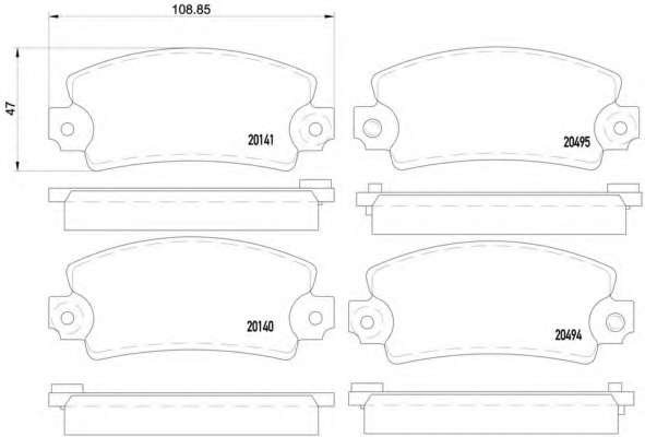 Комплект тормозных колодок, дисковый тормоз