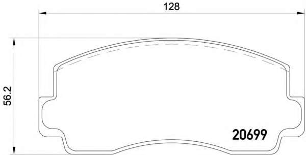 Комплект тормозных колодок, дисковый тормоз