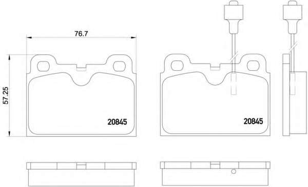 Комплект тормозных колодок, дисковый тормоз