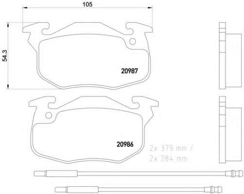 Комплект тормозных колодок, дисковый тормоз