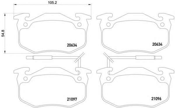 Комплект тормозов, дисковый тормозной механизм