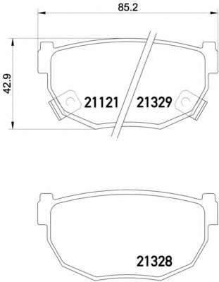 Комплект тормозных колодок, дисковый тормоз