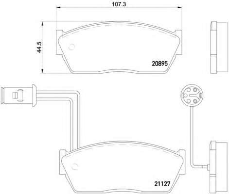 Комплект тормозных колодок, дисковый тормоз