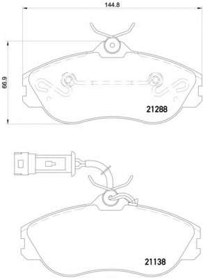 Комплект тормозных колодок, дисковый тормоз