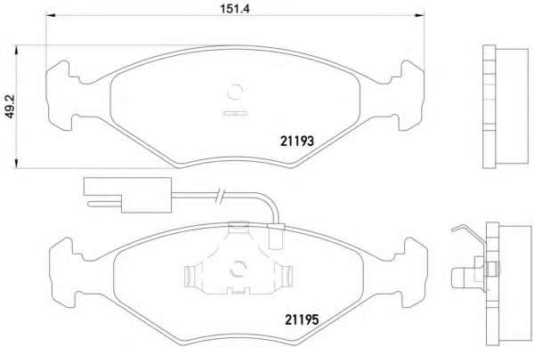 Комплект тормозных колодок, дисковый тормоз