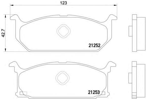 Комплект тормозных колодок, дисковый тормоз