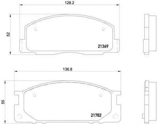 Комплект тормозных колодок, дисковый тормоз