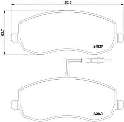 Комплект тормозных колодок, дисковый тормоз