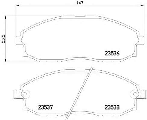 Комплект тормозных колодок, дисковый тормоз