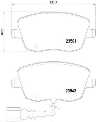 Комплект тормозов, дисковый тормозной механизм