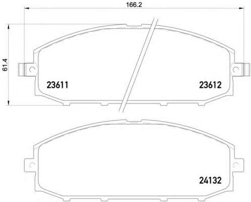Комплект тормозных колодок, дисковый тормоз