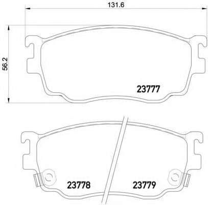Комплект тормозных колодок, дисковый тормоз