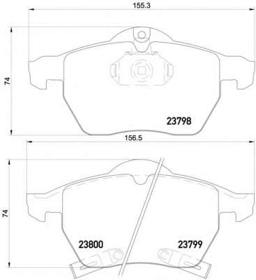 Комплект тормозных колодок, дисковый тормоз