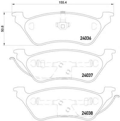 Комплект тормозных колодок, дисковый тормоз