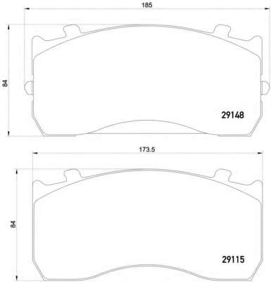 Комплект тормозных колодок, дисковый тормоз