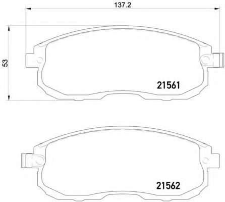 Комплект тормозных колодок, дисковый тормоз