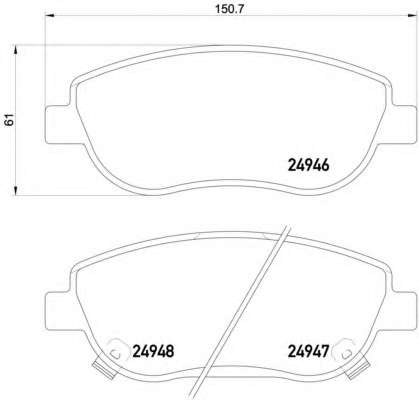 Комплект тормозных колодок, дисковый тормоз