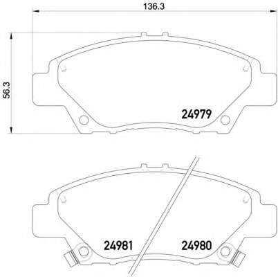 Комплект тормозных колодок, дисковый тормоз