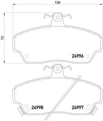 Комплект тормозных колодок, дисковый тормоз