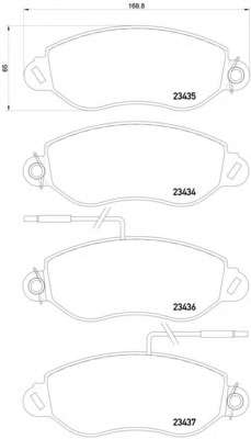 Комплект тормозных колодок, дисковый тормоз