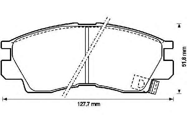 Комплект тормозных колодок, дисковый тормоз