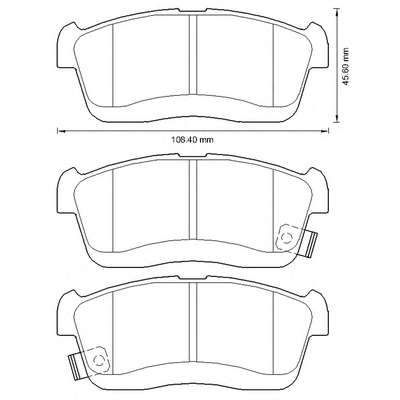 Комплект тормозных колодок, дисковый тормоз