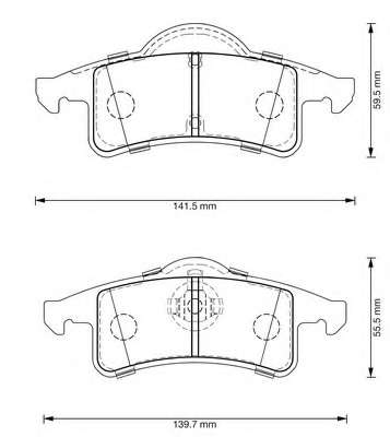 Комплект тормозных колодок, дисковый тормоз