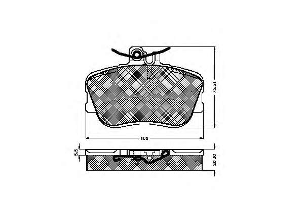Комплект тормозных колодок, дисковый тормоз