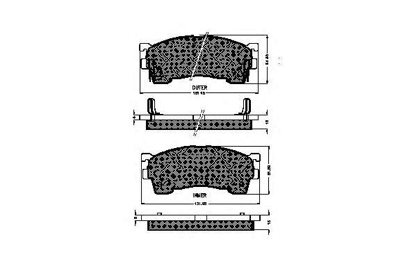 Комплект тормозных колодок, дисковый тормоз