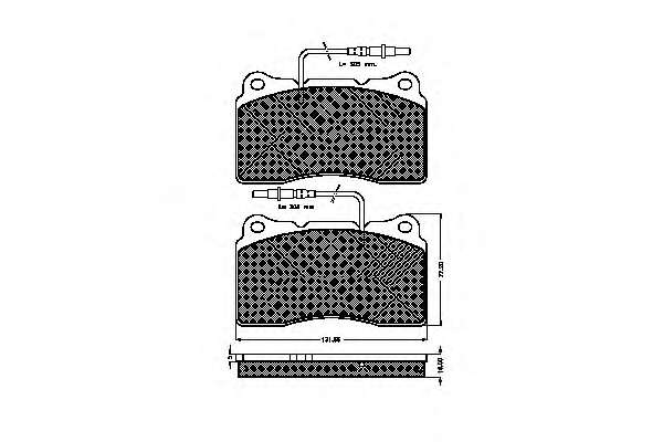Комплект тормозных колодок, дисковый тормоз
