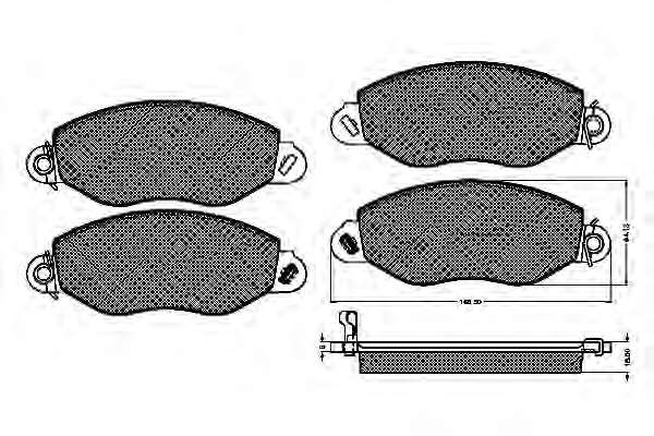 Комплект тормозных колодок, дисковый тормоз