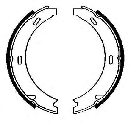Комплект тормозных колодок, стояночная тормозная система
