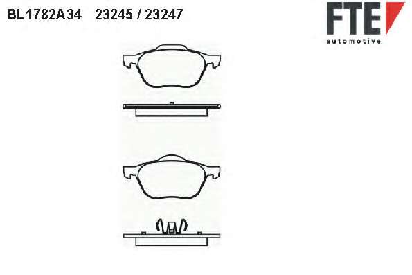 Комплект тормозных колодок, дисковый тормоз