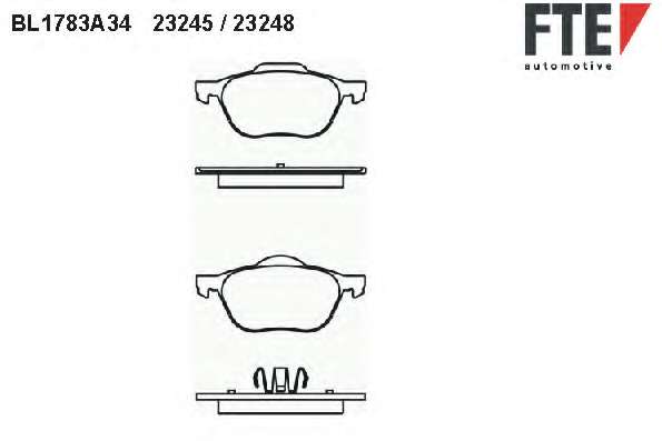 Комплект тормозных колодок, дисковый тормоз