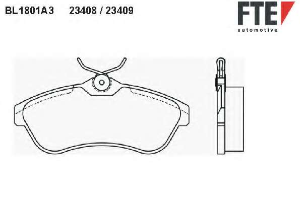 Комплект тормозных колодок, дисковый тормоз