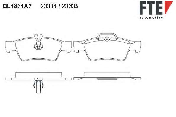 Комплект тормозных колодок, дисковый тормоз
