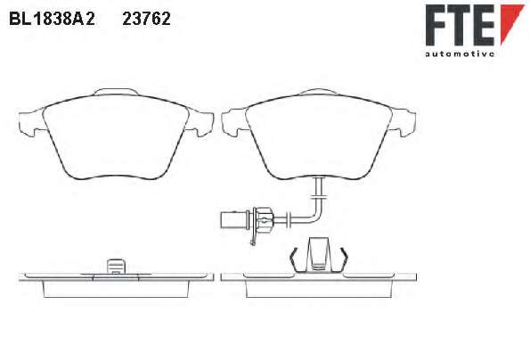 Комплект тормозных колодок, дисковый тормоз