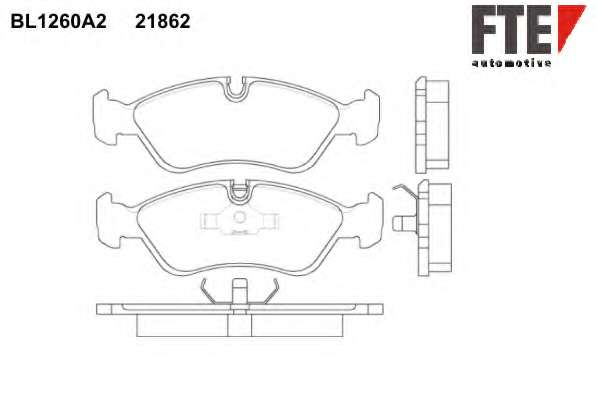 Комплект тормозных колодок, дисковый тормоз