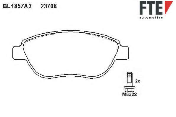 Комплект тормозных колодок, дисковый тормоз