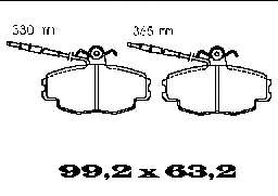 Комплект тормозных колодок, дисковый тормоз
