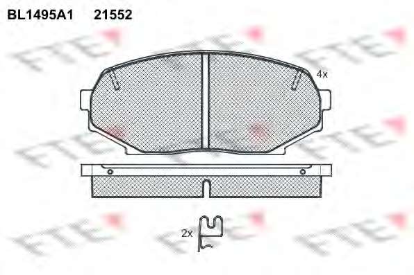 Комплект тормозных колодок, дисковый тормоз