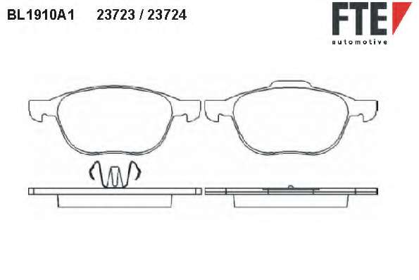 Комплект тормозных колодок, дисковый тормоз