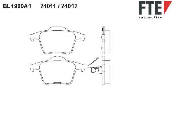 Комплект тормозных колодок, дисковый тормоз