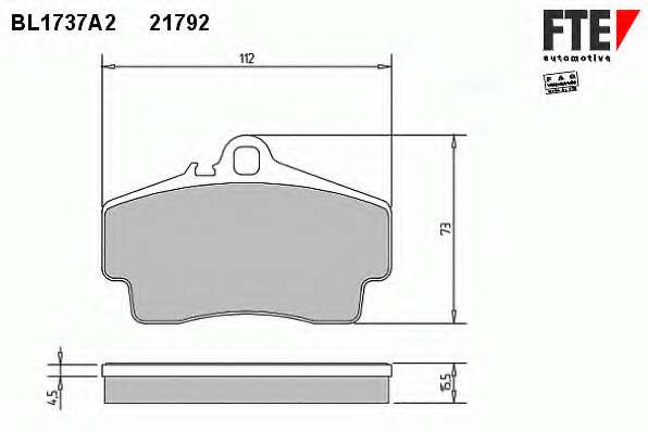 Комплект тормозных колодок, дисковый тормоз