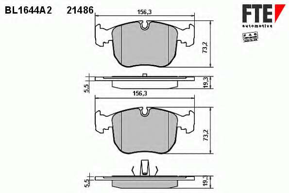 Комплект тормозных колодок, дисковый тормоз